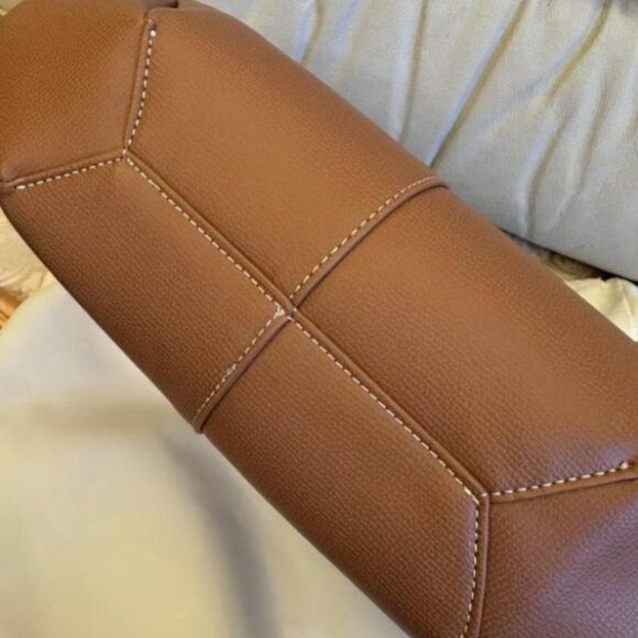 POLÈNE Cyme Brown Leather Tote Bag - Picture 5 of 12